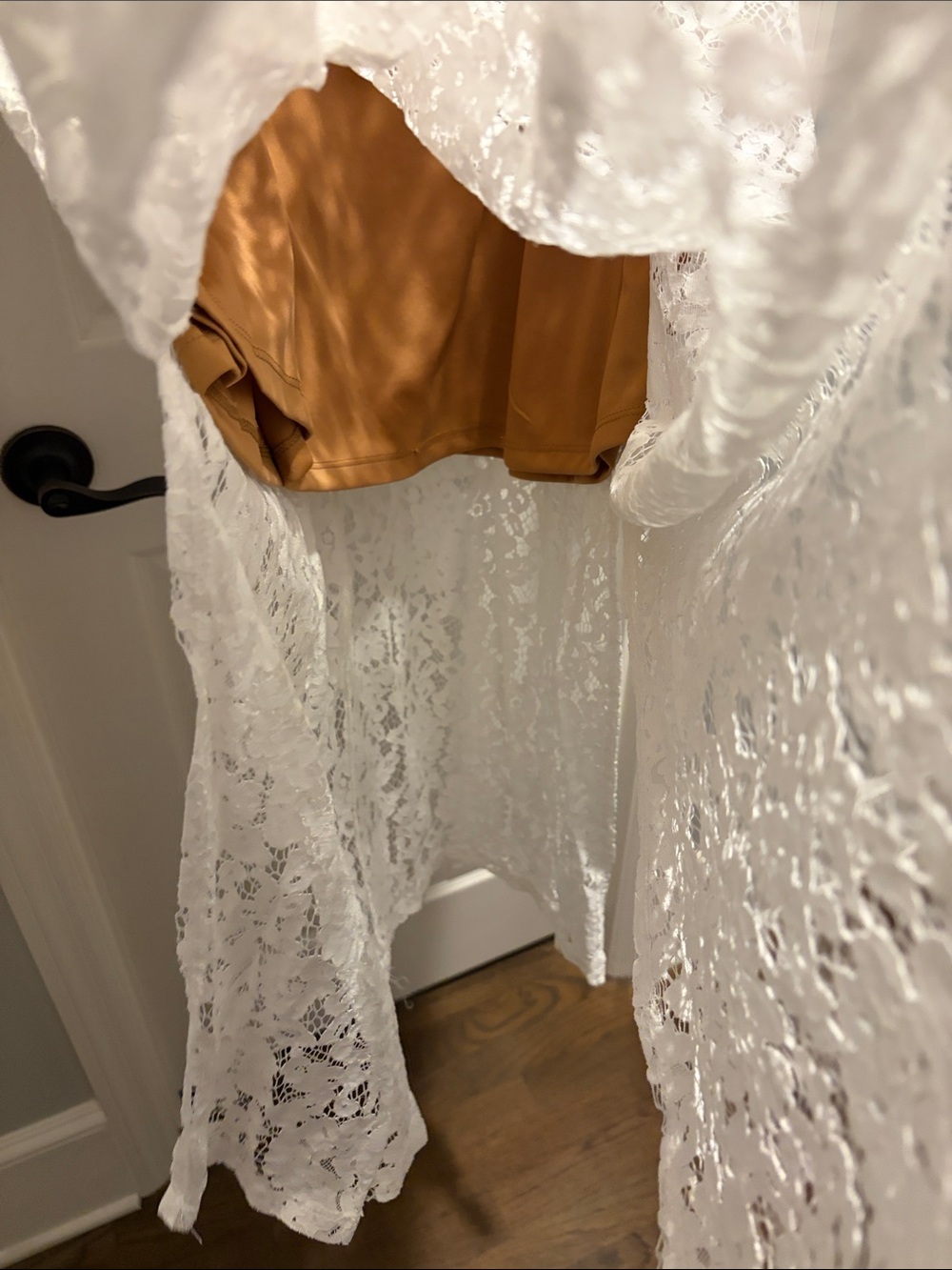 Eloquii White Floral Lace Maxi Dress with Keyhole - Picture 3 of 4